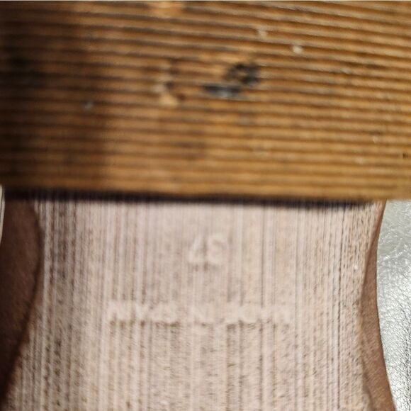 Free People "Mont Blanc" Silver Leather D'Orsay Flat Sandals Sz.7/EU 37 Ret $198 - Picture 9 of 9